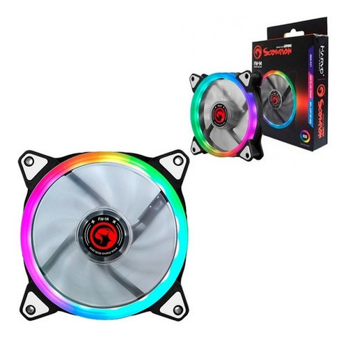 Imagen 3 de 10 de Fan Rgb Led Gamer Computadoras Pc Marvo Fn-14 I Css®