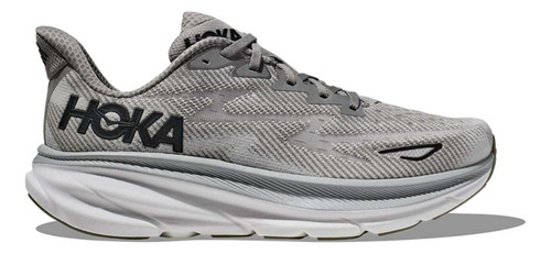 Tenis Hoka Hombre Caballero Running Clifton 9 Gris