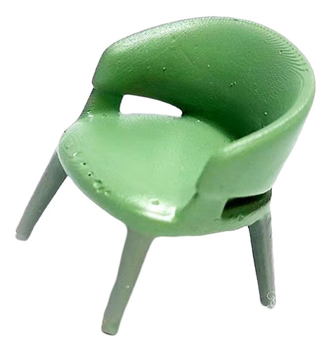 Sillón En Miniatura A Escala 1/64 Para Maquetas De Verde