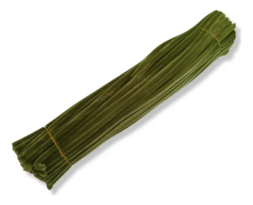 Limpiapipas Artesanías Manualidades Colores X 100 Unidades Verde Musgo