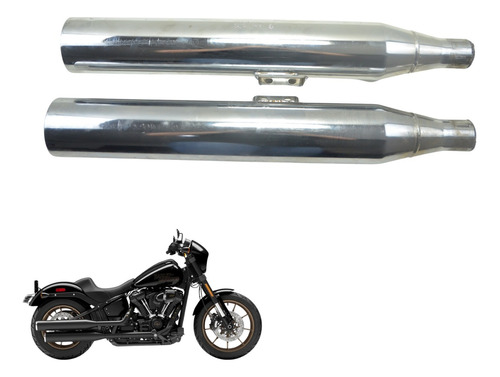 Par Ponteira Escape Det Harley Softail Low Rider S 114 19-22