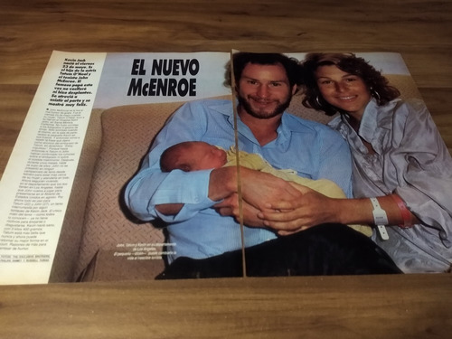 (q154) John Mcenroe & Tatum O'neal * Clippings Revista 2 Pgs