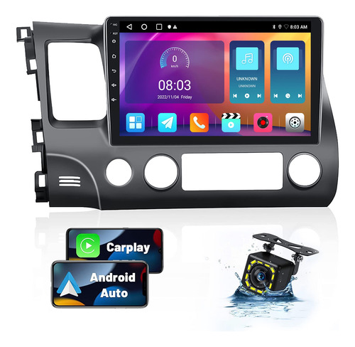 Hikity Estereo Coche Android Para Honda Civic Inalambrico