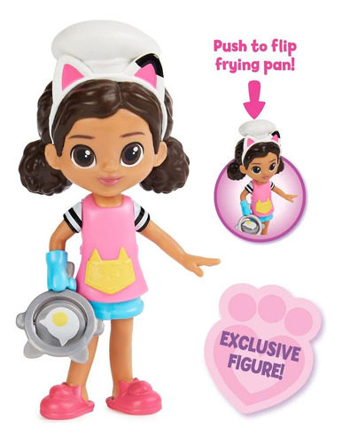 Gabbys Dollhouse, Almuerzo Y Juego De Cocina Con 2 Figuras D