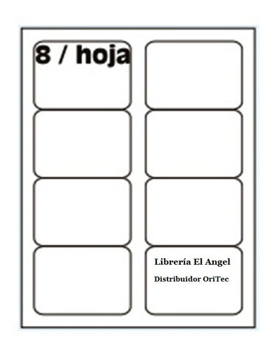 Imagen 1 de 8 de Papel Autoadhesivo A4 100 Hojas 8 Etiquetas 4136 99.1x67.7mm