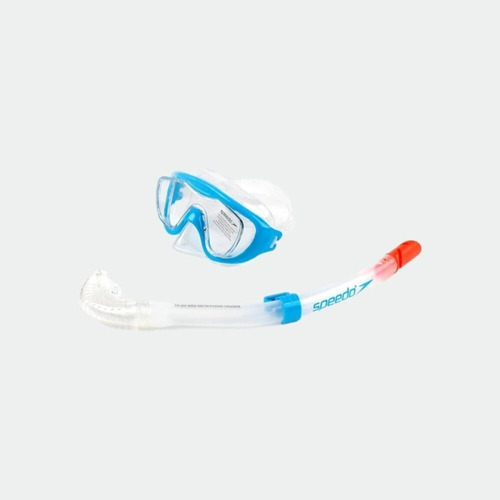 Set Máscara Y Snorkel Speedo Glide Junior Celeste