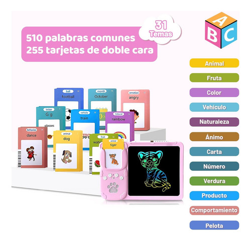 Tableta De Escritura Lcd Con Voz, Juguetes Montessori