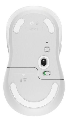 Imagen 6 de 6 de Mouse Logitech M650 Signature Large White Bt Dongle 2.4 Ghz