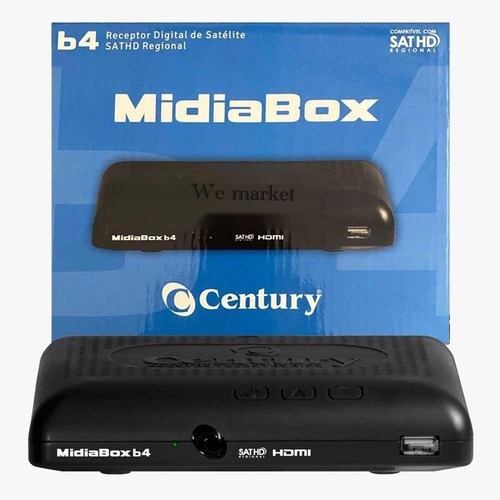 Receptor Digital Midia Box Century Midiabox B4 Azul Controle