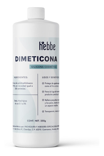 Dimeticona Silicona Cosmética, Suavizante De Piel 250g 