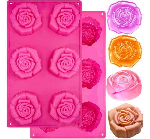 Molde De Silicona 3d De Flores De Rosas Para El Día De La Ma