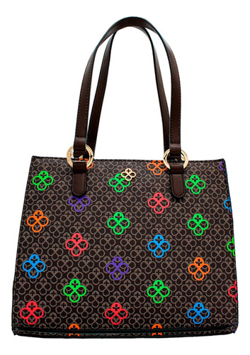 Satchel Color Chocolate Multi Jaime Ibiza Para Mujer Ji 2484
