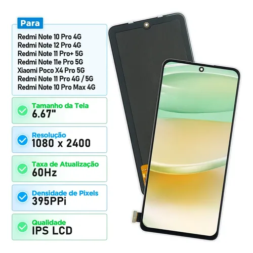 Écran OLED Tactile Pour Xiaomi Redmi Note 10 Pro/11 Pro/Poco X4 Pro – Neuf