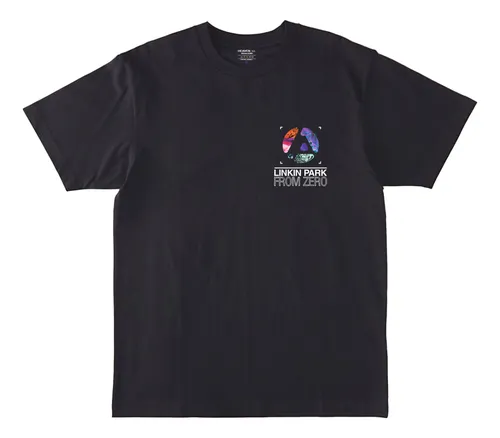 Camiseta Básica Linkin Park Unissex Tour From Zero Brasil Camiseta Básica Linkin Park Unissex Tour From Zero Brasil