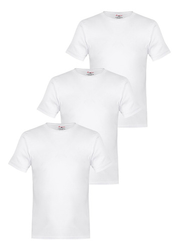 Combo X3 Camisetas Niño Cuello Redondo Manga Corta Blanca