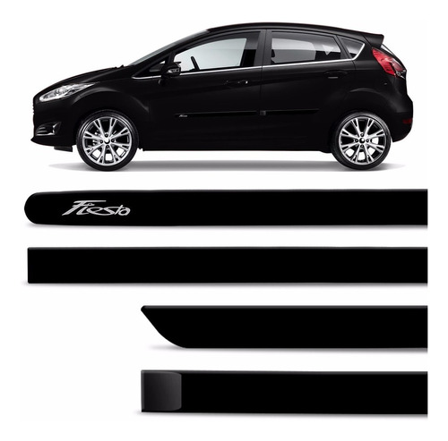 Friso Lateral New Fiesta 2011 2012 A 2018  Preto Bristol