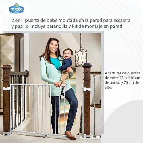 Imagen 1 de 7 de Puerta De Bebé Para Su Seguridad Marca Regalo Extra Ancho