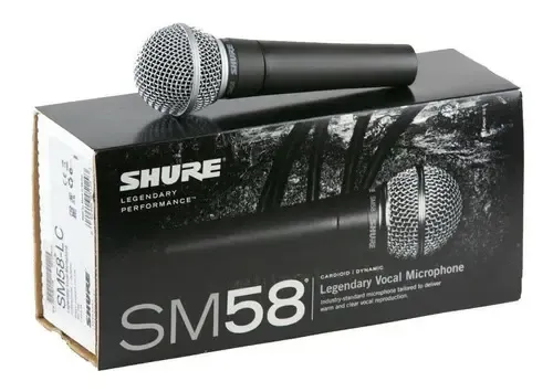 Microfone vocal cardióide dinâmico Shure Sm58 | Parcelamento sem juros