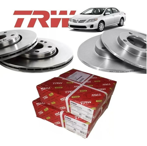 Kit Disco E Pastilha Dianteiro Traseiro Corolla 2.0i 2012