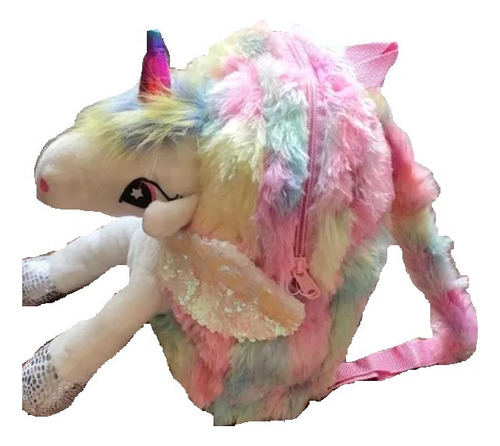 Mochila Peluche Plush Unicornio Kawai