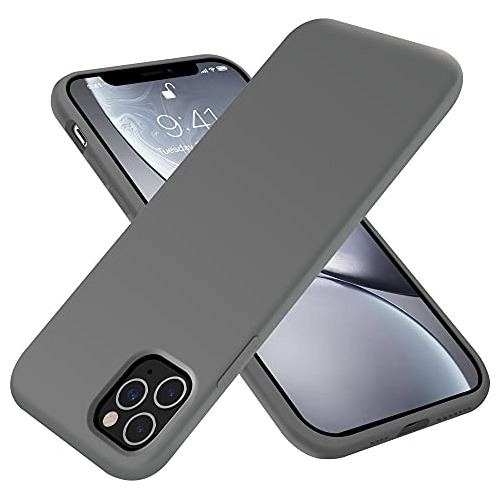 Funda Para iPhone 11 Pro Max Space Gris Silicon Liquido G-02