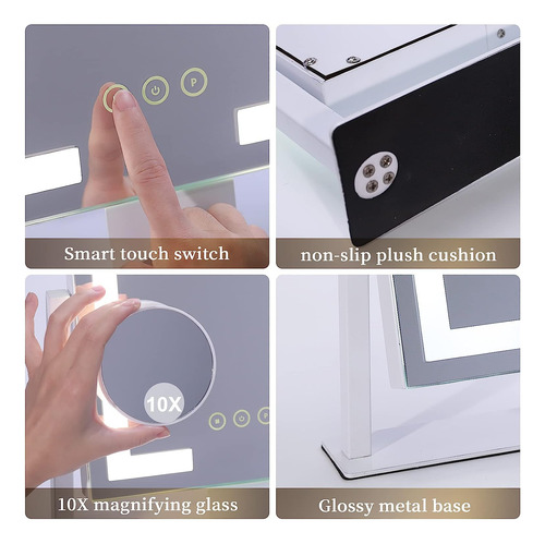 Espejo De Maquillaje Con Luces, Espejo De Tocador Iluminado