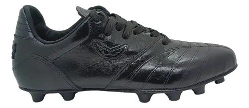 Botines de futbol negro sale