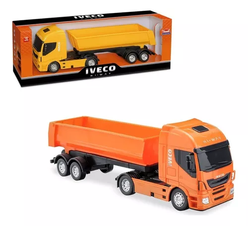 Caminhão Brinquedo Iveco Basculante Caçamba Hi-way Miniatura