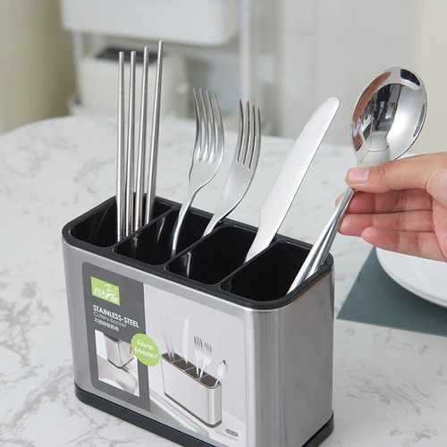 Imagen 2 de 3 de Escurridor De Cubiertos Utensilios Cocina Acero Inoxidable