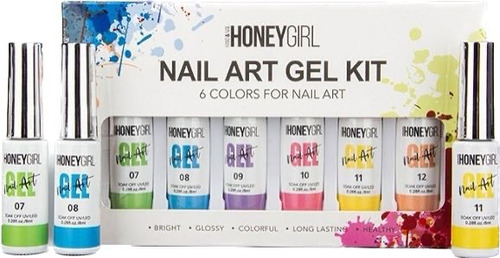 Honeygirl® Set Esmaltes Pinceles Para El Diseño De Uñas Color B
