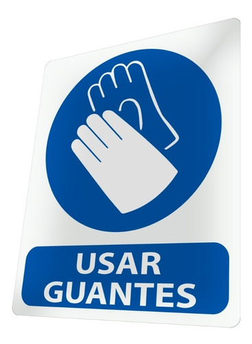 Letrero Usar Guantes Cartel Señaletica Señalización Norma