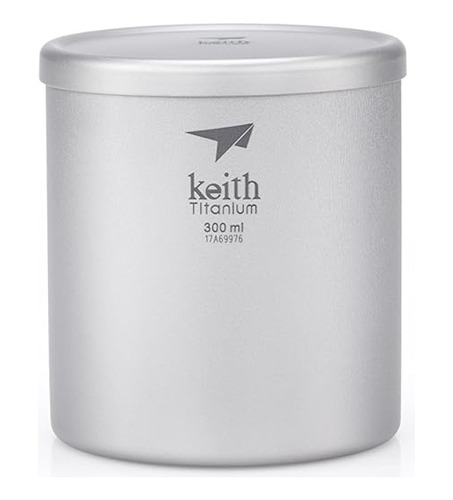 Taza Keith Titanium Ti3302 De Doble Pared Con Tapa, 10.1 ...