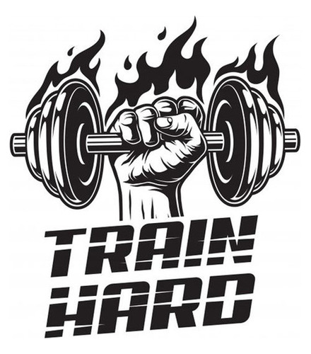 Vinilo Para Muralpared Train Hard Gym R866