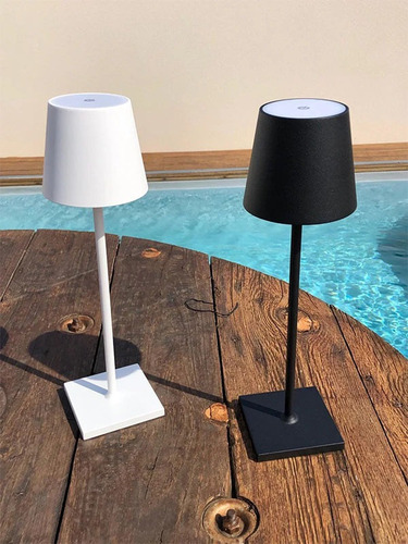 Luminaria Abajur Mesa Led Dimerizavel Sem Fio Recarregavel