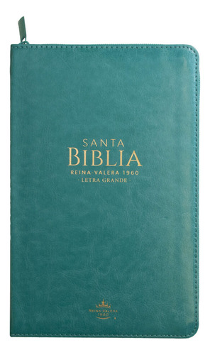 Biblia Rvr1960 Manual Letra Grande Turquesa Cierre