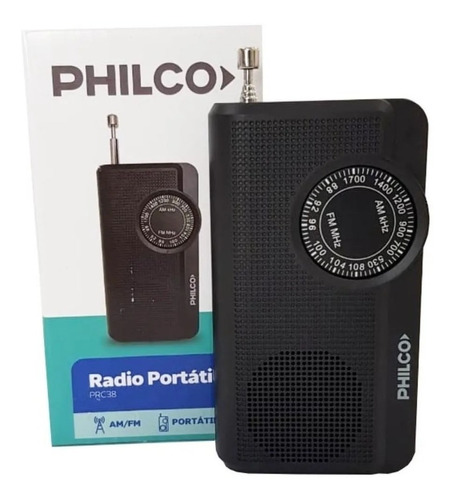 Radio Portátil Bolsillo Am Fm Philco Prc38 Gtia. Oficial