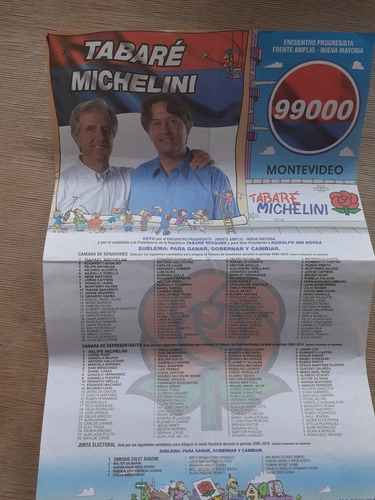 Elecciones Nacionales 2004 Lista 99000 E.p. - Frente Amplio