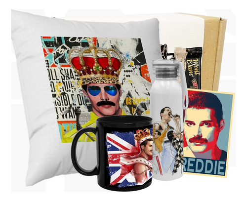 Caja De Regalo Freddie Mercury / Mug Freddy Mercury / Cojin