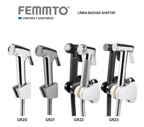 Imagen 7 de 8 de Griferia Ducha De Mano Shattaf Para Baño Bidet Con Flexible