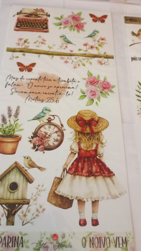 Kit Com 3 Adesivos Transparente Slim Tema Lamparina O Noivo Vem, Chama Acesa, Até Que Ele Venha - Bible Journaling Editora Bíblia Florida