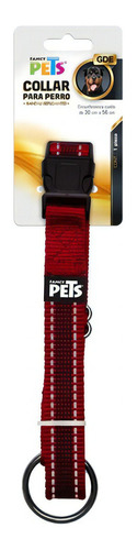 Collar Ultra Grip Bandas Reflejante Grande Rojo Fancy Pets
