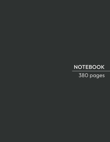 Libro: Pepper Black Large Composition Book - 380 Pages: Line