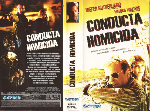 Conducta Homicida Vhs Kiefer Sutherland Vhs Sin Caja