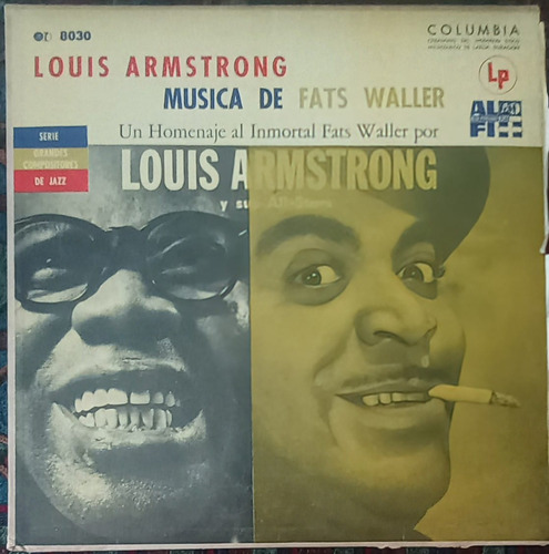 Vinilo Louis Armstrong Musica De Fats Waller Excelente Estándar (Usado)