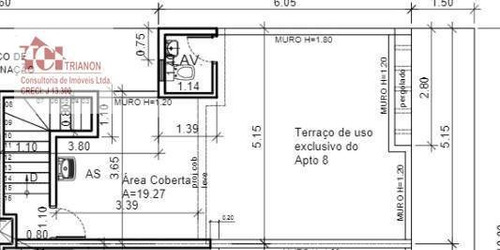 Imagem 5 de 18 de Cobertura S/cond. 2 Dorms, 80,42 M² Por R$ 374.000 - Vila Tibiriçá - Santo André/sp - Co0929