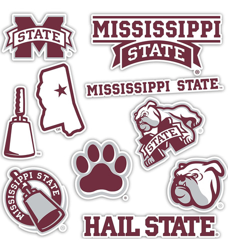 Mississippi State University Sticker Bulldogs Msu Pegat...