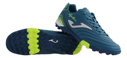 Tenis Fútbol Rápido Turf Hombre Joma Aguw2417tf Azul Bg