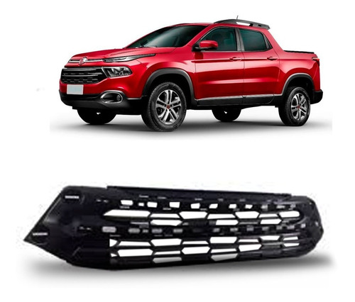 Grade Frontal Inferior  Fiat Toro 2016 2017 2018 2019 Preta