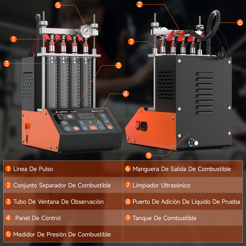 Laboratorio Limpieza Y Prueba De Inyectores Ancel Anj400 Gdi