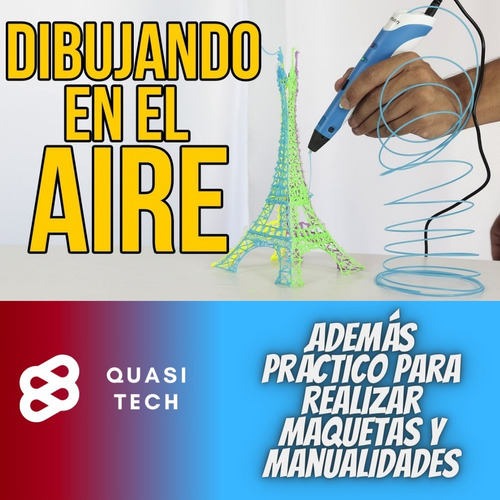 Imagen 5 de 5 de Lápiz 3d Eléctrico + Filamento Gratis Impresora 3d